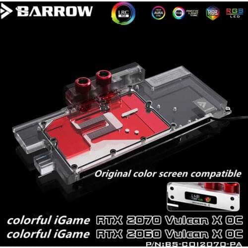 Barrow Colorful Flames Ares RTX2070 RXT2060 Full Coverage Graphics Cold Head Aurora BS-COI2070-PA