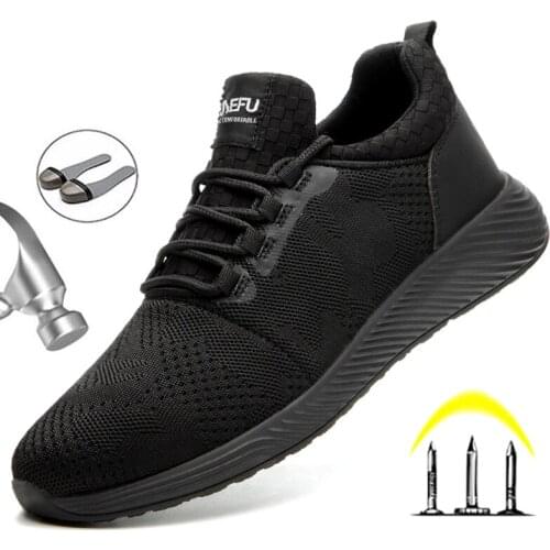 Anti-piercing Work Boots Mens Safety Boots With Steel Toe Cap Indestructible Safety Shoes Men Work Shoe Anti-stab Work Sneakers