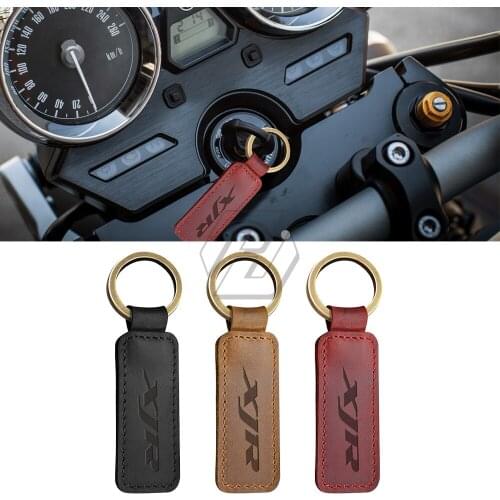 For Yamaha XJR400 XJR1300 XJR 400 1300 Motorcycle Keychain Cowhide Key Ring