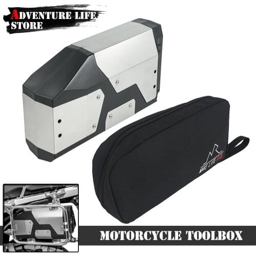 For BMW R1250GS/ADV R1200GS LC Adventure R 1200GS 2013-2019 Motorcycle Decorative Aluminum Box Toolbox side bracket 4.2 Liters