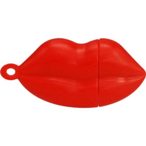 Red lips cute usb flash drive girl gift 32g game lovers pretty gadget custom cartoon funny pen creative usb3.0 flash drive stick