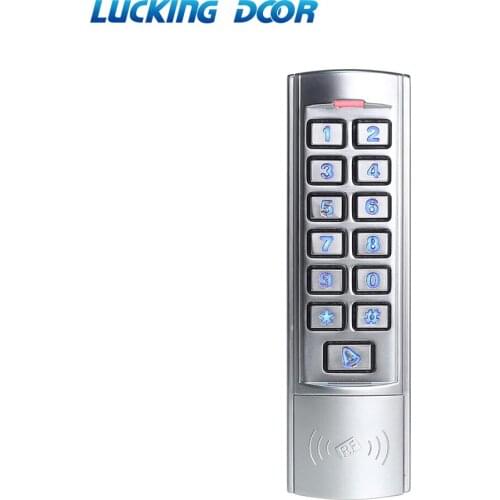 IP68 waterproof Metal Keypad Access Control 13.56MHZ card reader RFID Access with Wiegand 26 Electronic Door Lock 2000 Users