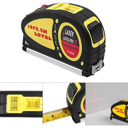 Measuring Laser Infrared High Precision Multifunctional Mini Flat Water Projector Tape Measure with Two way bubbles