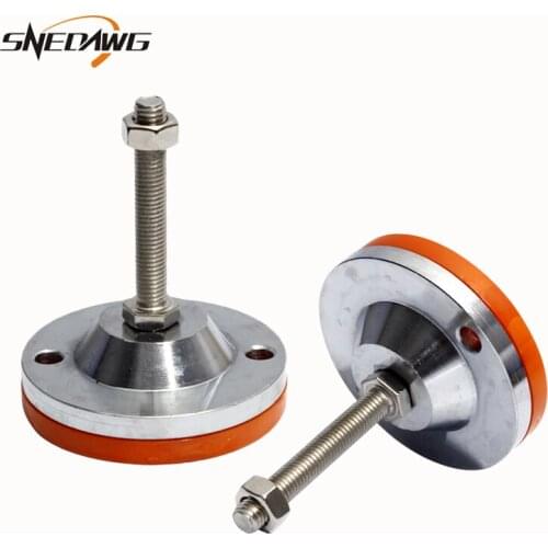 AAA+ Quality anti-slip table leg supports Stainless steel furniture foot pad cup with TPU base bottom for machine Diameter 100mm