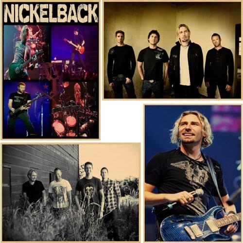 Nickelback Band Classic Nostalgic Matte Kraft Paper Poster Cafe Creative wallpaper Interior Decoration Part 1