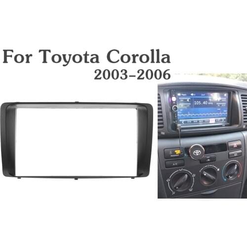 Double Din Radio Fascia Frame kit for Toyota Corolla 2003 2004 2005 2006 Stereo Fascia Panel Dash Install Trim Faceplate Bezel
