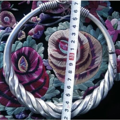 Miao Yin JEWELRY SILVER NECKLACE PENDANT HANDMADE old Miao silver ornaments can be when Hotel Familia