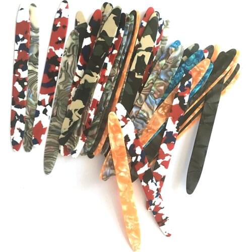 Lots of 50pcs Celluloid Oud Picks Plectrums Reeshe Risha Thickness 0.71mm Mixed Colors