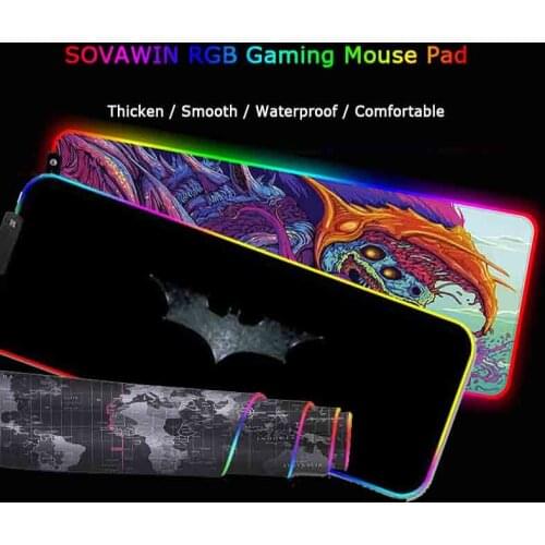 MRGBEST Gaming Mouse Pad LED Large RGB Mouse Pad LED Backlight Rainbow Computer Desk Mat Rubber Keyboard Pads for Game Player