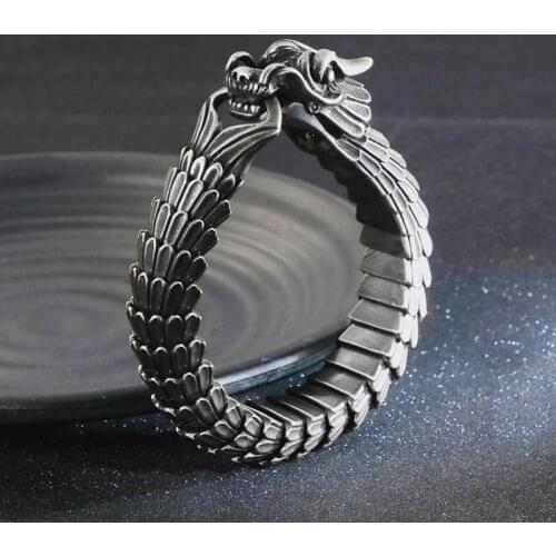 Popular Domineering Dragon Mens Ring Metal Engagement Wedding Party Retro Male Rings Jewelry Hand Accessories Size 6-10