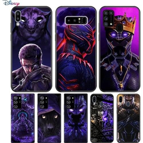 Marvel Black Panther For Samsung Galaxy Note 20 10 9 8 Plus Ultra Lite M31 M31S M10 M20 M02 M30 M40 Soft Phone Case