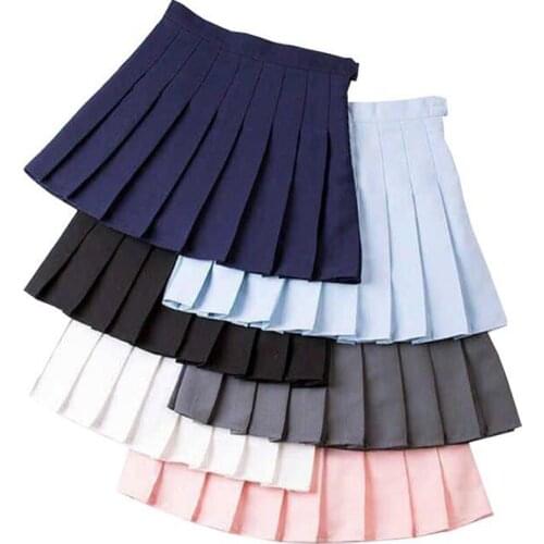 Girl Pleated Tennis skirts womens High Waist Short Dress With Underpants Slim School Uniform Teen Cheerleader Badminton Skirts