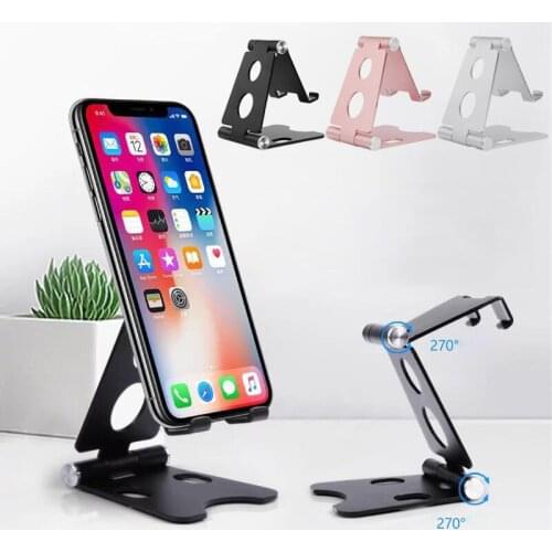 Portable Aluminum Mobile Phone Holder Desk Stand Tablet PC Adjustable Foldable For Iphone Smartphone Stand LN