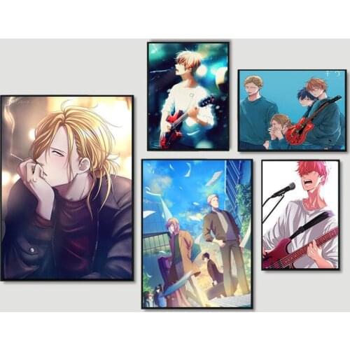 Given Anime Poster Custom Canvas Painting Posters and Prints Modern Style Wall Art Pictures for living room Home Decoration