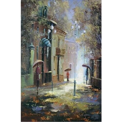 DIY 5D Diamond Painting cross Stitch street full Square Rhinestone diamond embroidery Mosaic scenery Needlework Home Decor