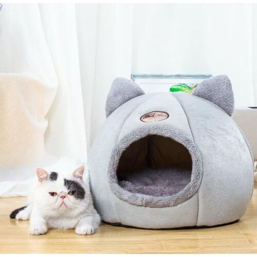Removable Pet Dog Bed Pet Mat Cat Bed House Soft Plush Kennel Puppy Nest Winter Warm Sleeping Cushion Small Dogs Cats Supplies