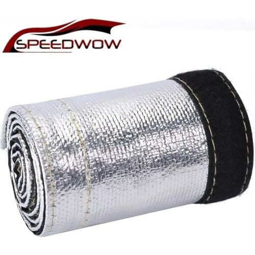 SPEEDWOW 2cm 2.5cm 3cm Glass Fibre Metallic Heat Shield Thermal Sleeve Insulated Wire Hose Cover Shroud Car Accessories