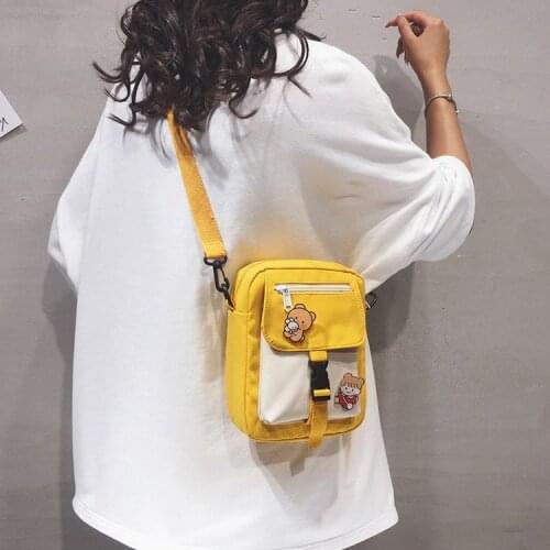 Women Handbags Shoulder Bags for Girls 2020 Summer New Fashion Female Casual Canvas Crossbody Bags Cute Purses Messenger Bags