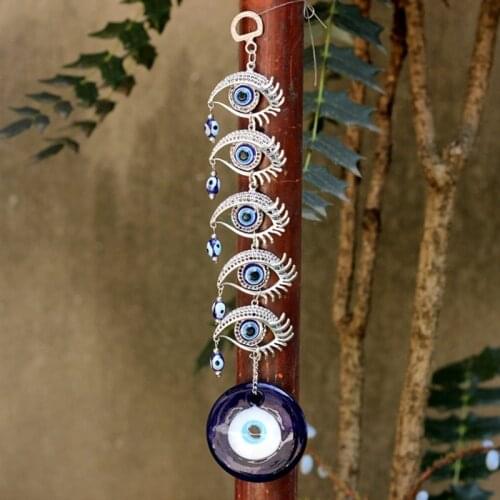 Turkish Blue Evil Eye Amulets Wall Hanging Pendant Home Decor Ornament Protection Blessing Good Luck Gift Au19 21 Dropship