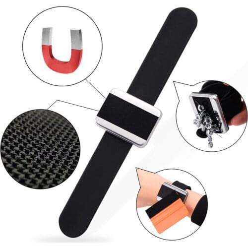 FOSHIO Magnet Wristband for Holding Vinyl Car Wrap Squeegee Knife Screw Portable Sticky Cloth Car Repair Wrist Bag Belt Holder