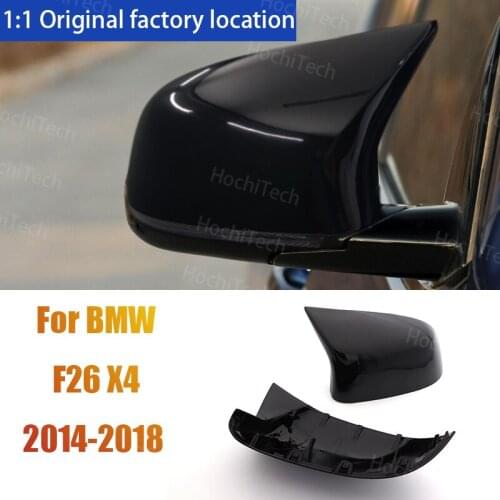 High Quality Painted Car for BMW F26 X4 2014 2015 2016 2017 2018 M Style Rearview Mirror Cover Caps Glossy Black Replacement