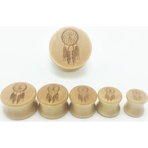 1Pair Mens Flesh Tunnels Ear Plugs Expanders Wooden Ear Gauge Kits 10-20mm Expanders Stretchers Dream Catcher New For Women