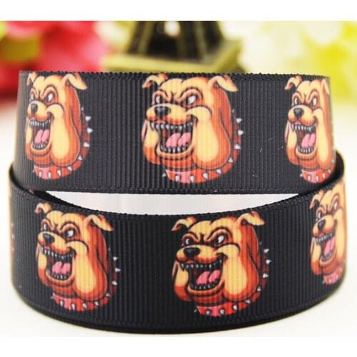 22mm 25mm 38mm 75mm Dog Cartoon pattern printed Grosgrain Ribbon party decoration 10 Yards X-03976
