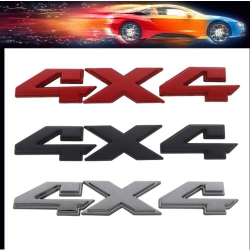 3D 4X4 4 x 4 car Hood Fender trunk Rear Nameplate Decal Emblem Badge Sticker for Ram 1500 2500 3500 4X4 Grand Cherokee Wrangler