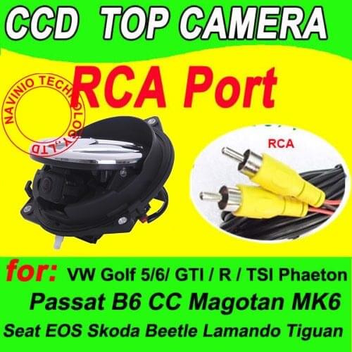 CCD OEM Emblem Logo Rear View Auto Flip Reversing Car Trunk Handle Camera for VW Golf 4 5 6 7 8 GTI R Waterproof Night Vision