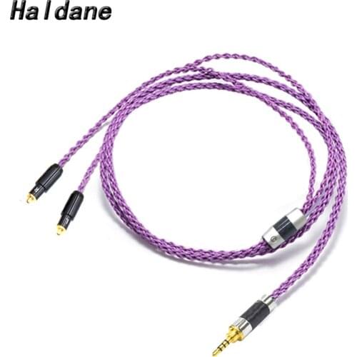 Haldane 3.5/6.35/2.5/4.4mm 4pin XLR Balanced Replacement Audio Cable Cords 8core Wire for SRH1540 SR0 SRH1840 SRH1440 Headphones