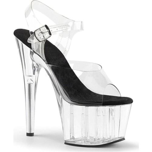 6in heels, 15cm sandals, transparent soles, catwalk models, party sandals