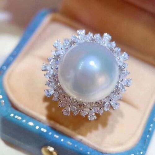 Flower Shape Hot 925 Sterling Silver Adjustable Ring Settings Findings Mountings Parts for Beads Stones Pearls, 5pcs/lot