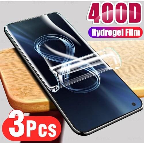 3Pcs Full Cover Hydrogel Film For Asus Zenfone 8 Phone Film Screen Protection For Zen Fone Zenfone8 5.9" Protector Not Glass