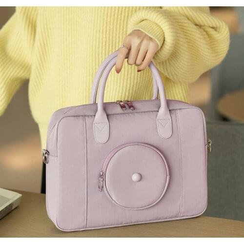 Lightweight Convenient Briefcases Student Laptop Protection Shoulder Bags Weekend Notebook Document Organize Storage Handbags