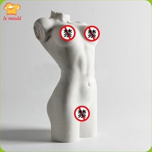 LXYY NEW Large 3D Female Art Body Candle Silicone Moulds Birthday Gift Home Decoration Plaster Concrete Silicone Tools