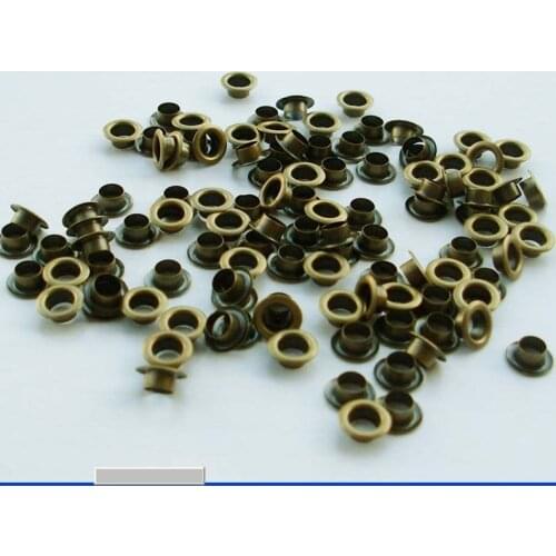 Free fee 4mm 1000sets Eyelets for Apparel and Scrapbook metal eyelets for garment eyelet for bags