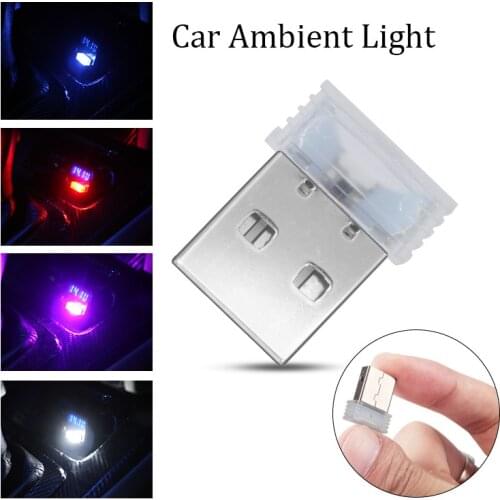 Mini USB LED Car Light Auto Interior Atmosphere Light Decorative Lamp Emergency Lighting PC Auto Colorful Light Car Accessory
