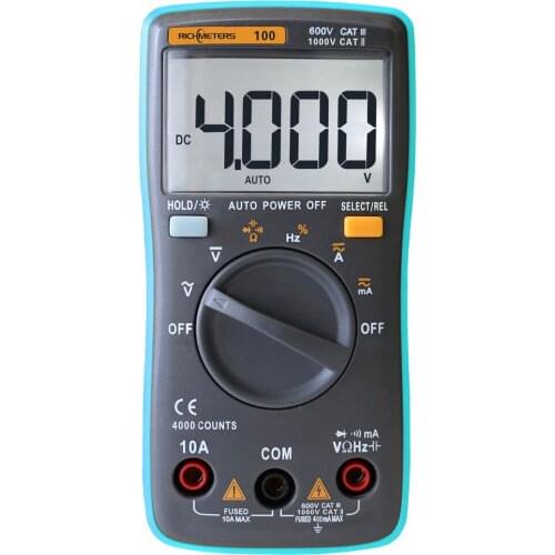 Multifunctional LCD Digital Multimeter DC AC Voltage Current Resistance Diode Continuity Capacitance Duty Tester Measurement