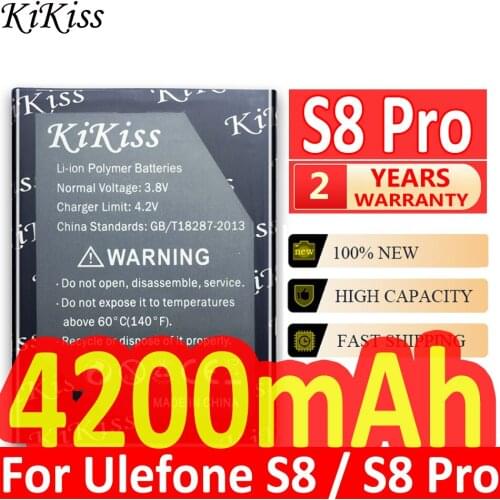 Mobile Phone Battery for Ulefone S8 / S8 Pro Battery 4200mAh 5.3inch MTK6737 MTK6580 Rechargeable Li-ion Polymer Battery