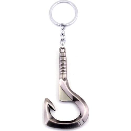 MQCHUN Game Accessories DOTA 2 Keychain Pudge Hook Bottle Opener Keychain Weapon Model Keyrings DOTA 2 Keychains -50