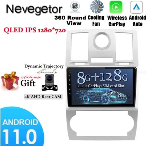 6G + 128G Android 11 Car Radio GPS Navigation WIFI RDS IPS Multimedia player For Chrysler Aspen 300C 2004 2005 2006-2008 2din