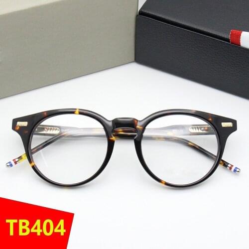 TB404 New York Brand THOM Round Eyeglasses Frames Men Women Prescription Glasses Men Computer Optical Round Frames with Box