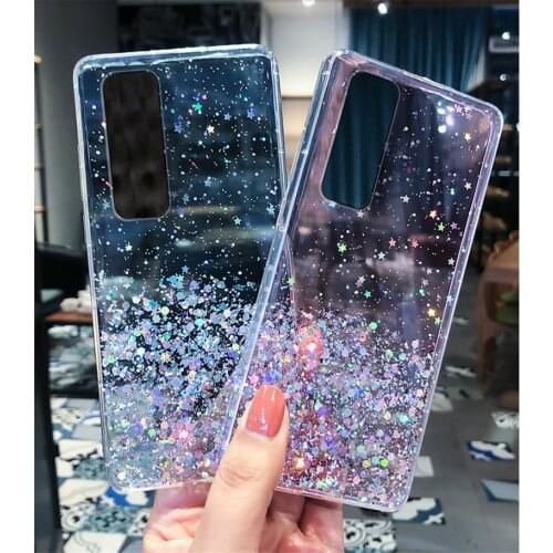 Soft TPU Glitter Case For Huawei Y7P Y6P Y5P 2020 P Smart Z Y9 Y7 Y6 2019 P40 Honor Play 3 4T Pro Case Transparent Phone Cover