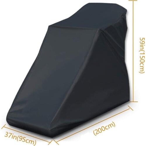 Non-Folding Treadmill Cover Waterproof Treadmill Protective Cover Suitable for Indoor or Outdoor Black