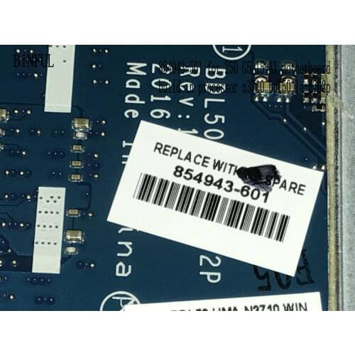 BiNFUL 100% NEW 854943-501 MAIN BOARD MOTHERBOARD FOR HP 250 G5 /15-AY NOTEBOOK ONBOARD N3710 PROCESSOR 90 DAYS WARRANY