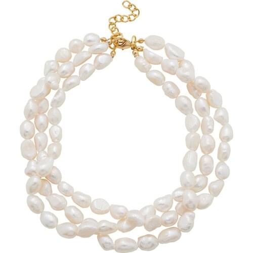 Accessory Freshwater Pearls curated short Annabel Falco fashion editor stylist Posy chunky pearl choker necklace women