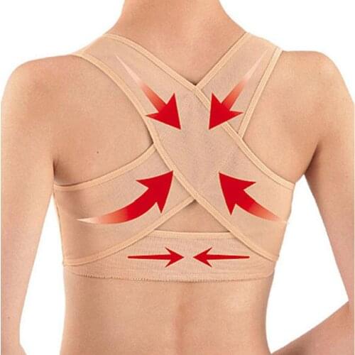 ZITY Women Chest Posture Corrector Belt Invisible Body Shaper Corset Vest Back Shoulder Support Brace Posture Correction