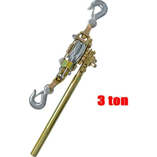 3 Ton ratchet cable puller hand wire rope puller wire rope ratchet pulling grip