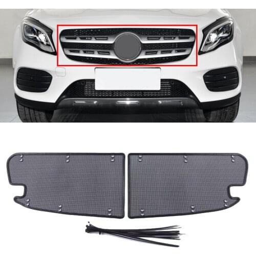 For Mercedes-Benz GLA X156 2017 -2019 Accessories Front Grille Insect Net Screening Insert Mesh Decoration Covers Car Styling