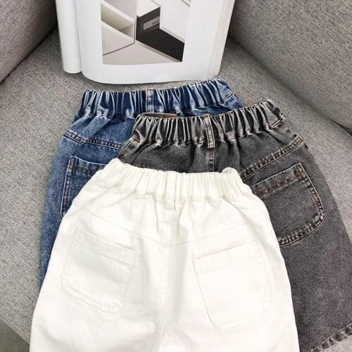 Summer Toddler Boys Shorts Elastic Waist Pocket Jeans Shorts for Boy Loose Fashion Baby Boy Pants 1 2 3 4 5 6 Years Child Shorts